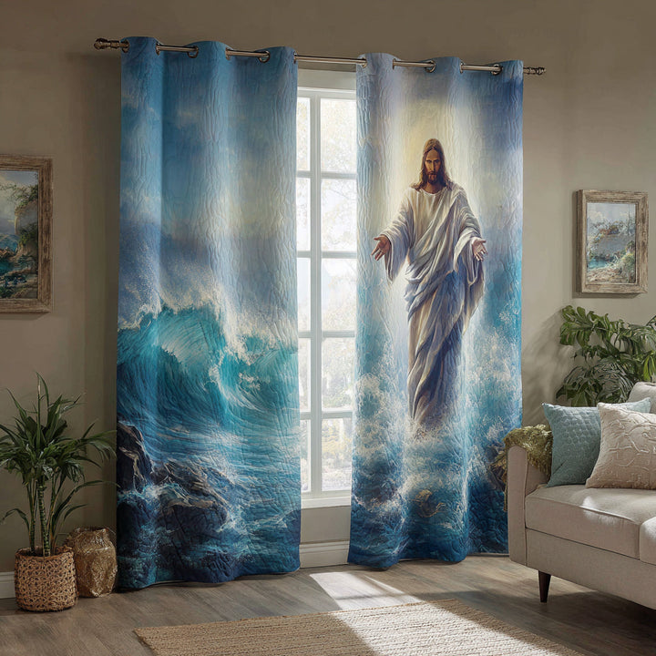 Saviour on the Path Quilted Curtains