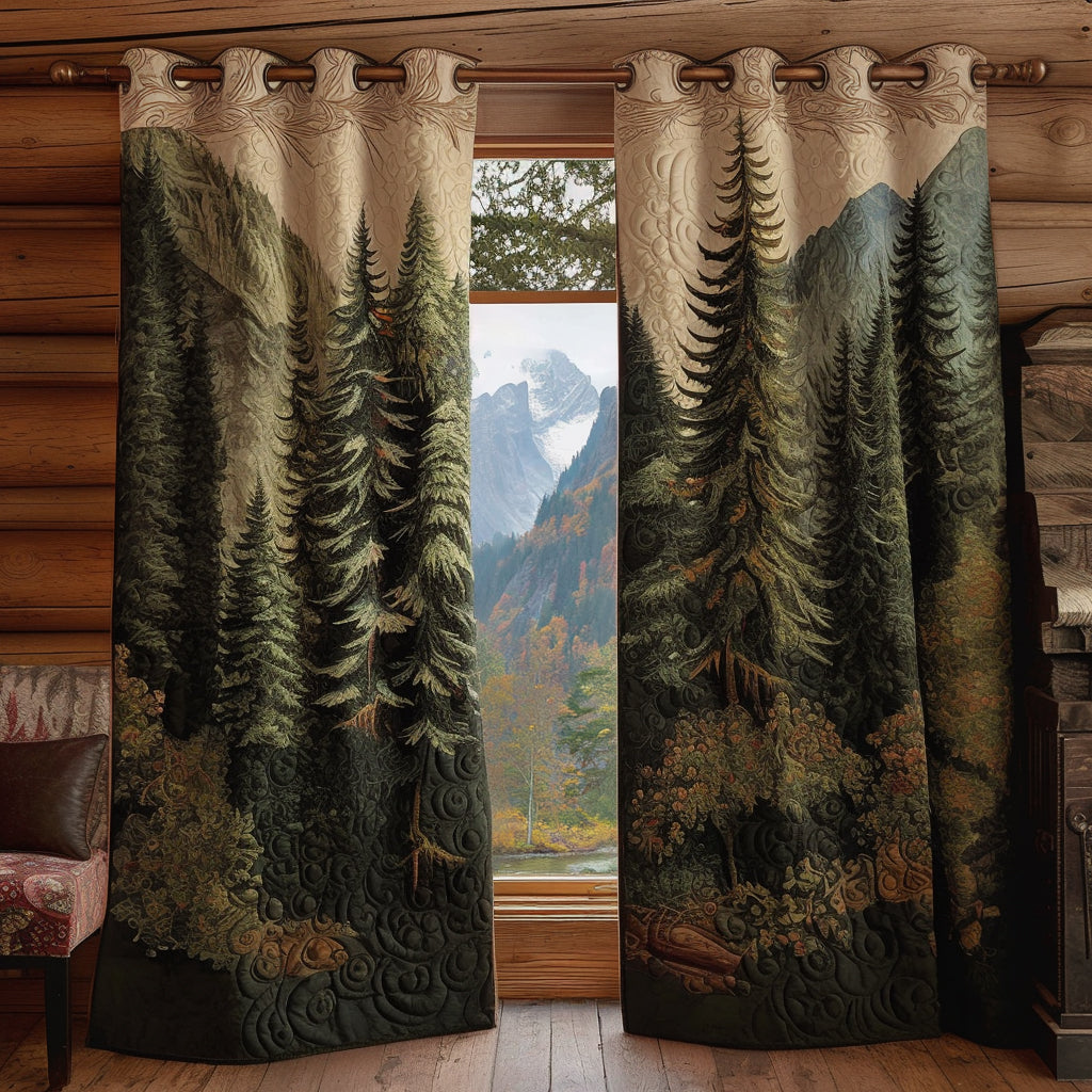 Forest Quilted Curtains