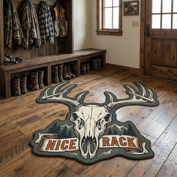 Wild Spirit Stag Custom Shaped Rug
