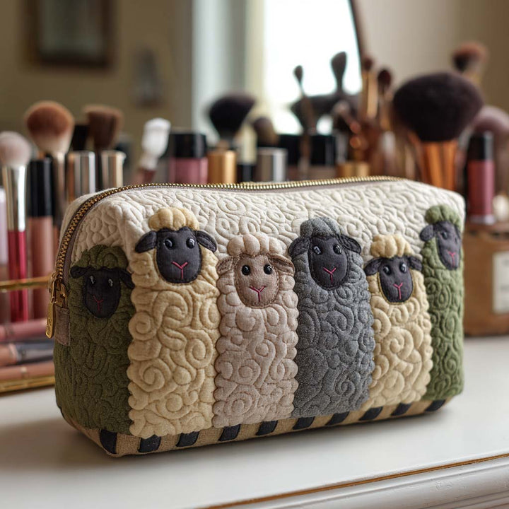 Sheep Collection Quilted Makeup Bag