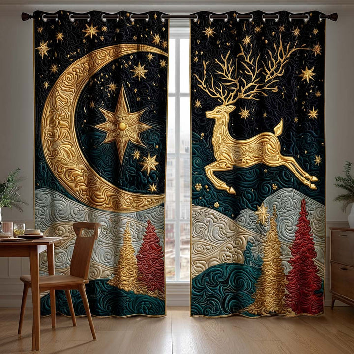 Christmas Eve Quilted Curtains