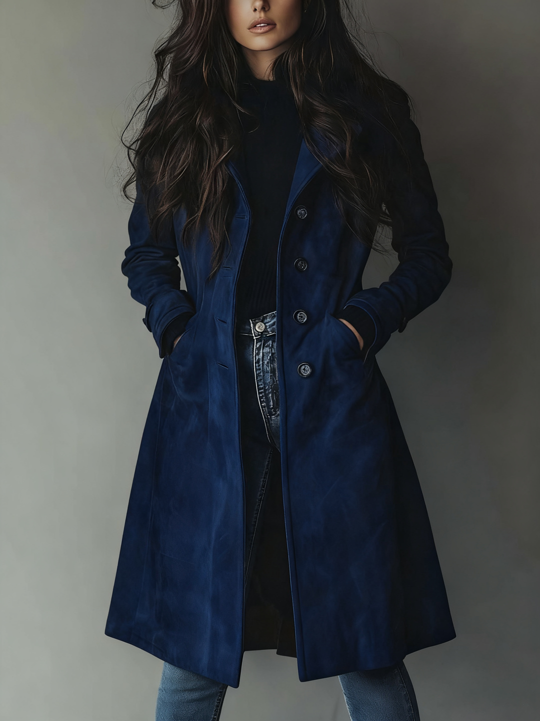 Jasmine - Vintage Suede Trench Coat