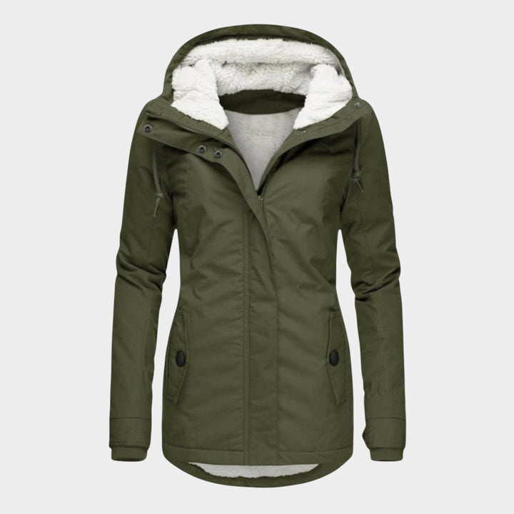 Annabeth - Long Fleece-Lined Fall Jacket