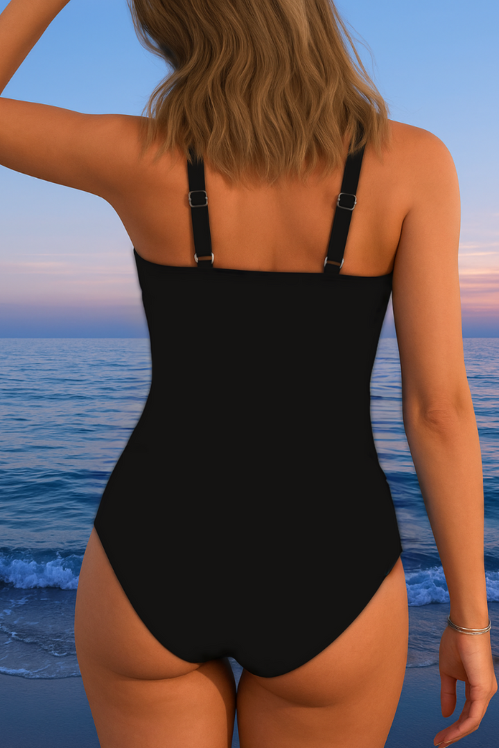 Cecile - Wrap Neckline One-Piece Swimsuit