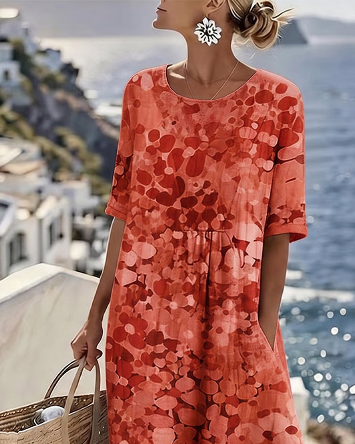 April - Floral Midi A-Line Dress