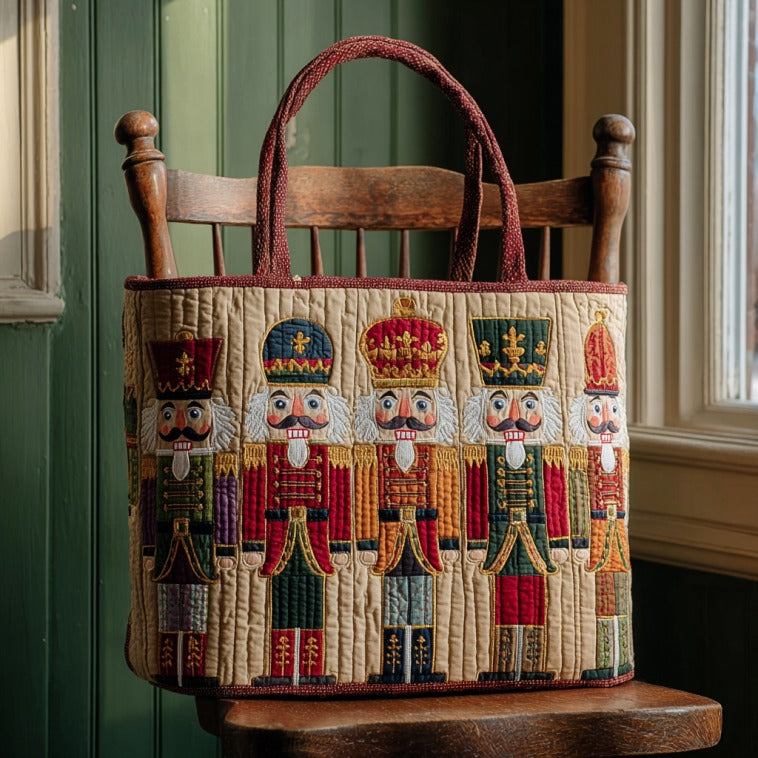 Bolsa Tote Acolchada de Cascanueces Navideños