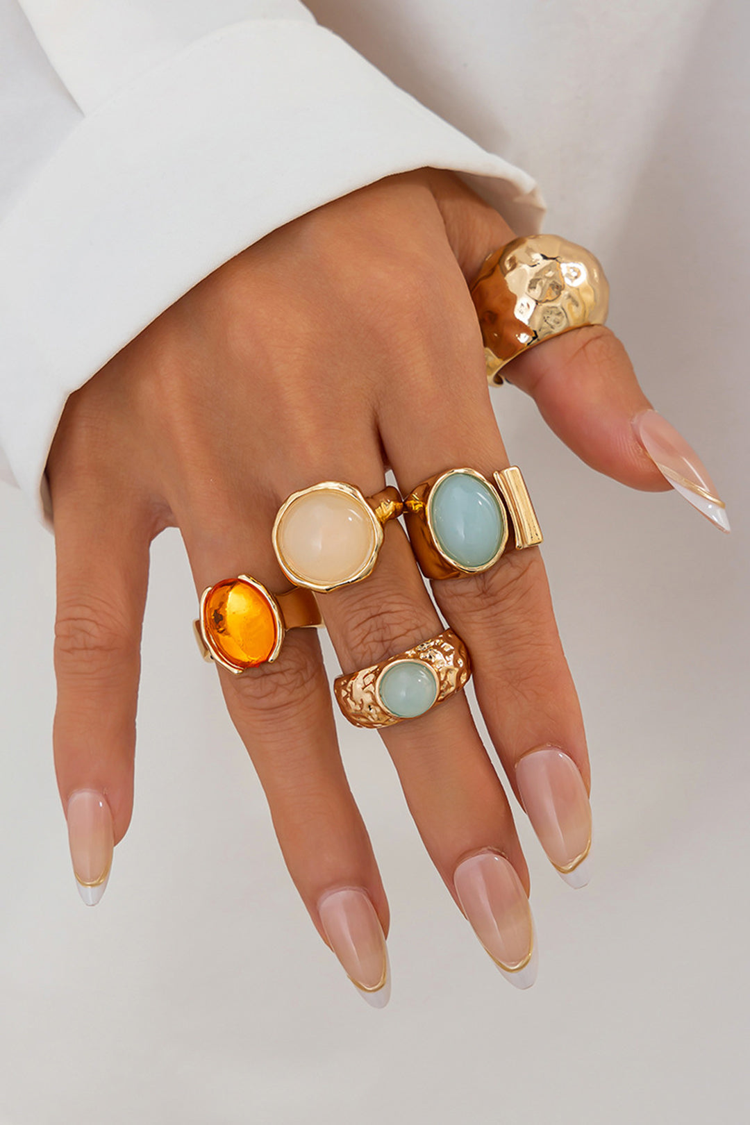 Enola - Open Rhinestone Ring Set