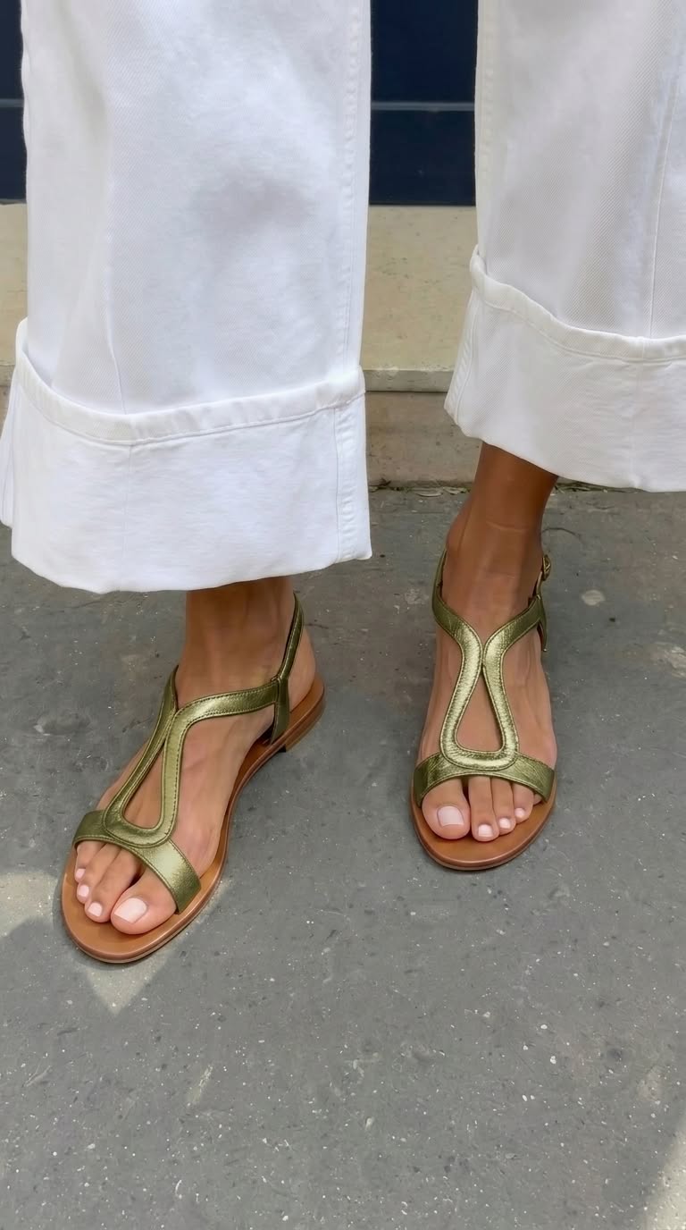 Janna - Crossover Strap Flat Sandals