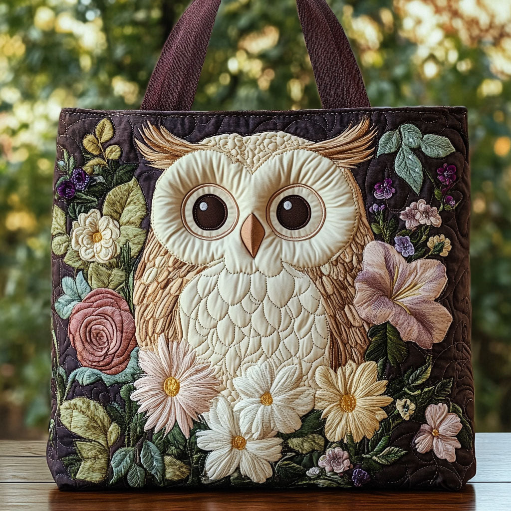 Bolsa Tote Acolchada Jardín Rosado