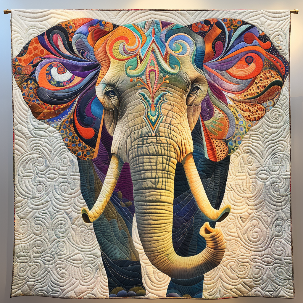 Elephant Parade Quilted Blanket
