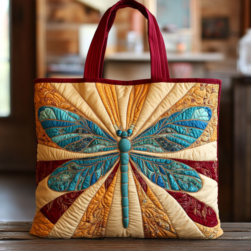 Bolsa Tote Acolchada Dragonfly Dawn