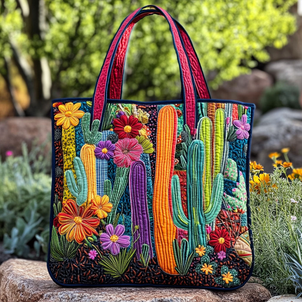 Bolsa Tote Acolchada Mystic Cactus