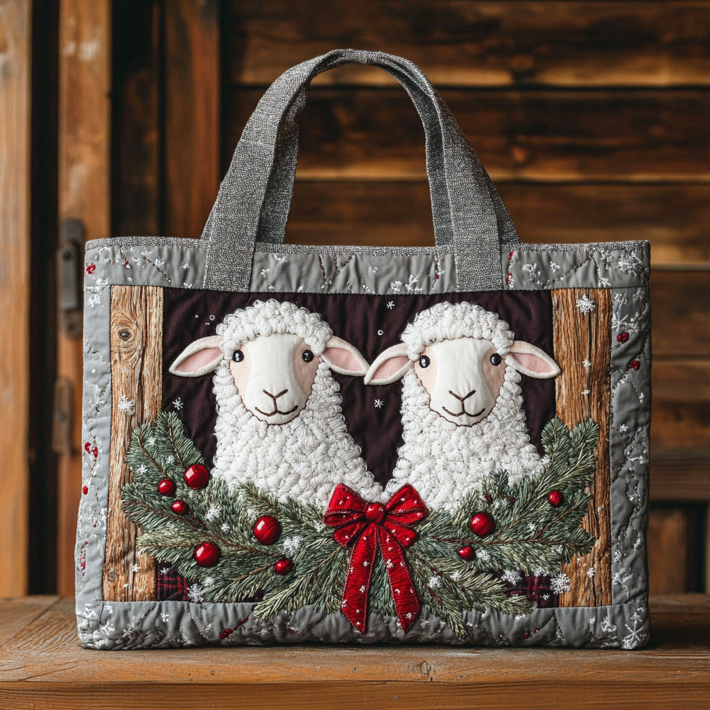 Bolsa Tote Acolchada de Oveja Acogedora