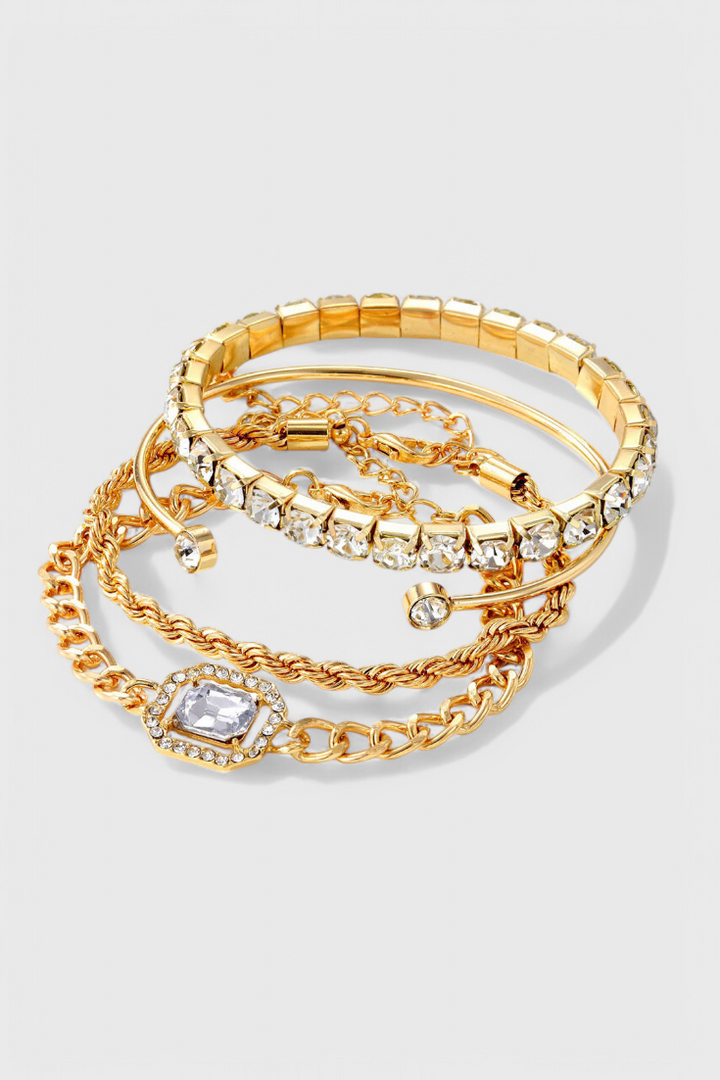 Odelia - Studded Stacking Bracelet Set