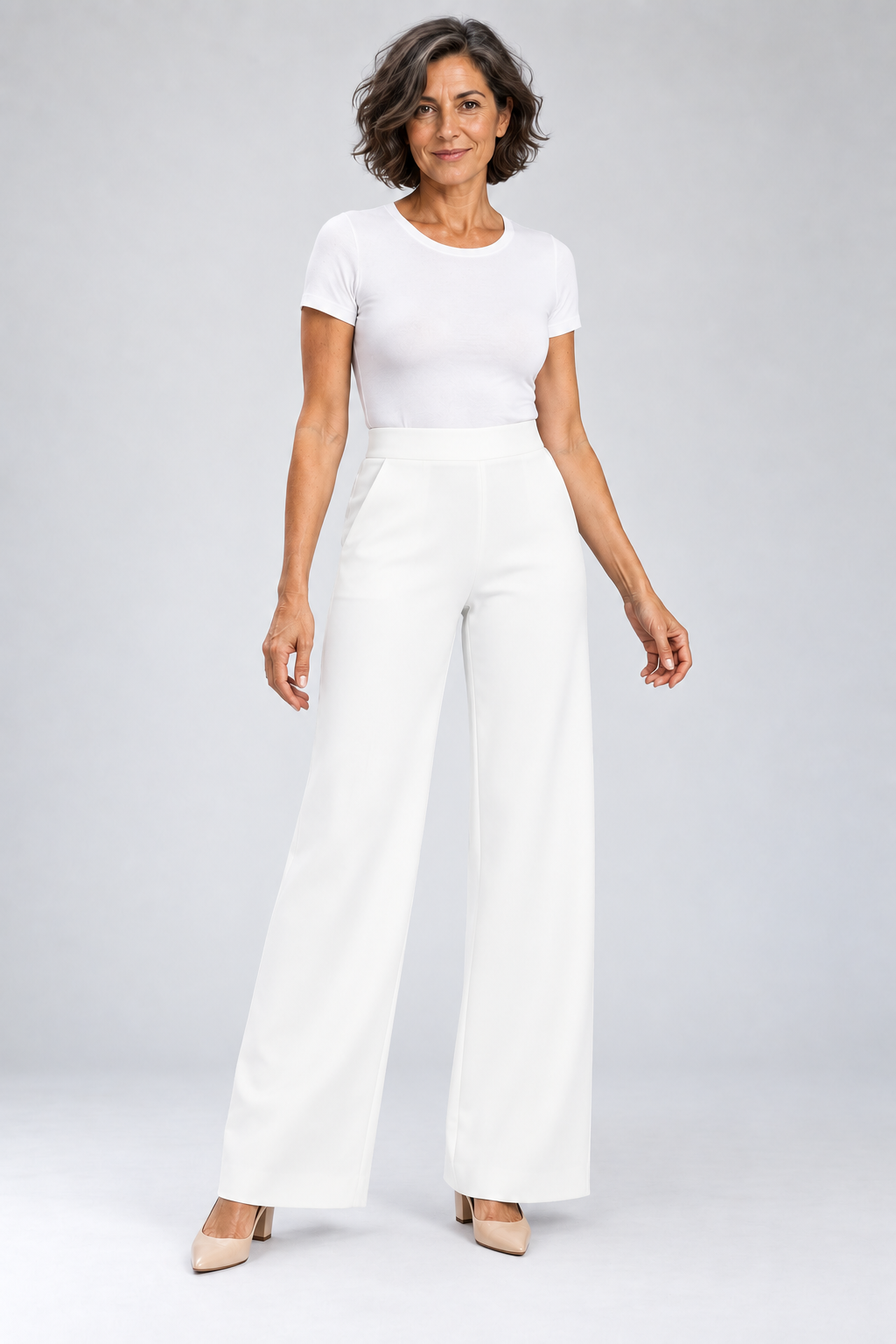 Camryn - Stretch Knit Wide-Leg Pants