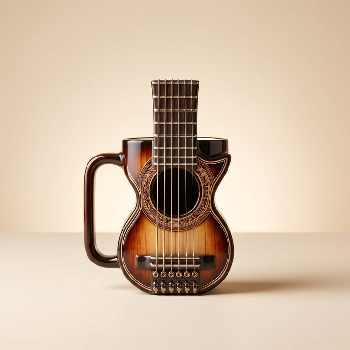 Playful 3D Guitar Mug