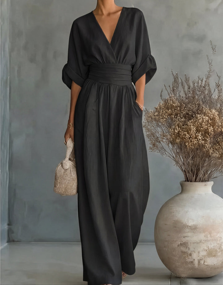 Harriette - Flowing V-Neck Maxi Dress