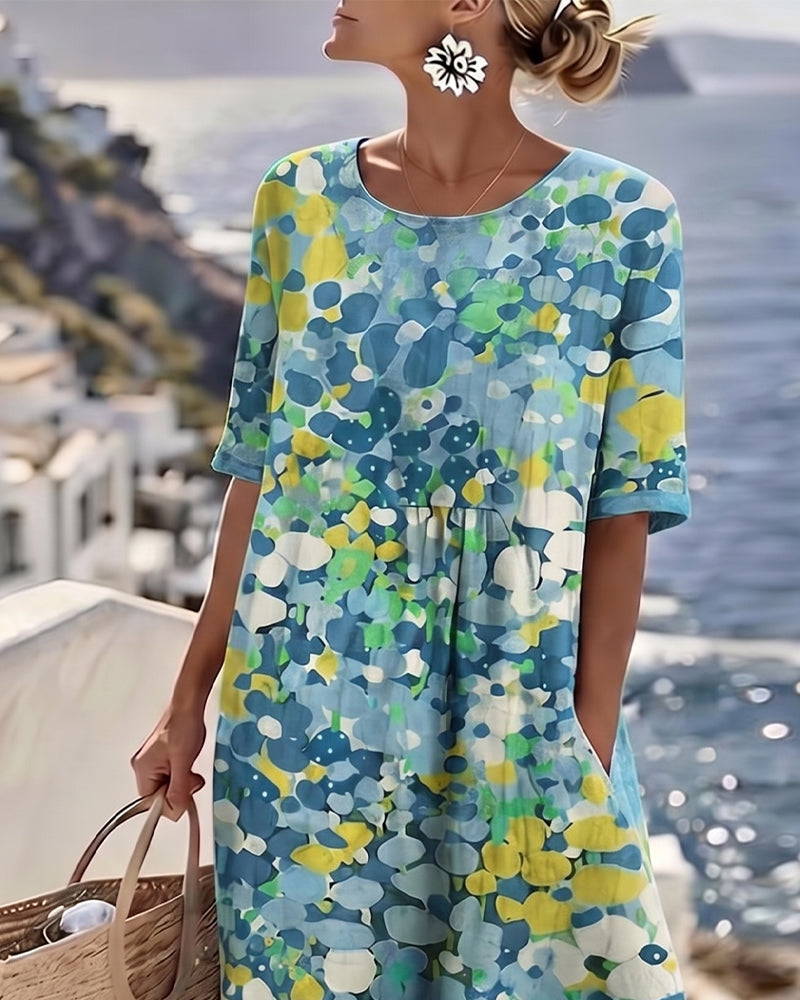 April - Floral Midi A-Line Dress