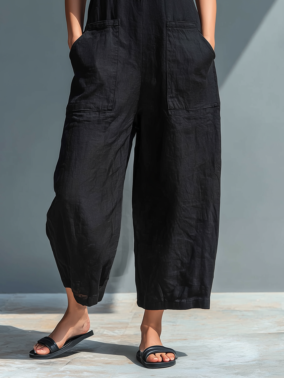 Fabiola - Sleeveless Wide-Leg Jumpsuit with Pockets