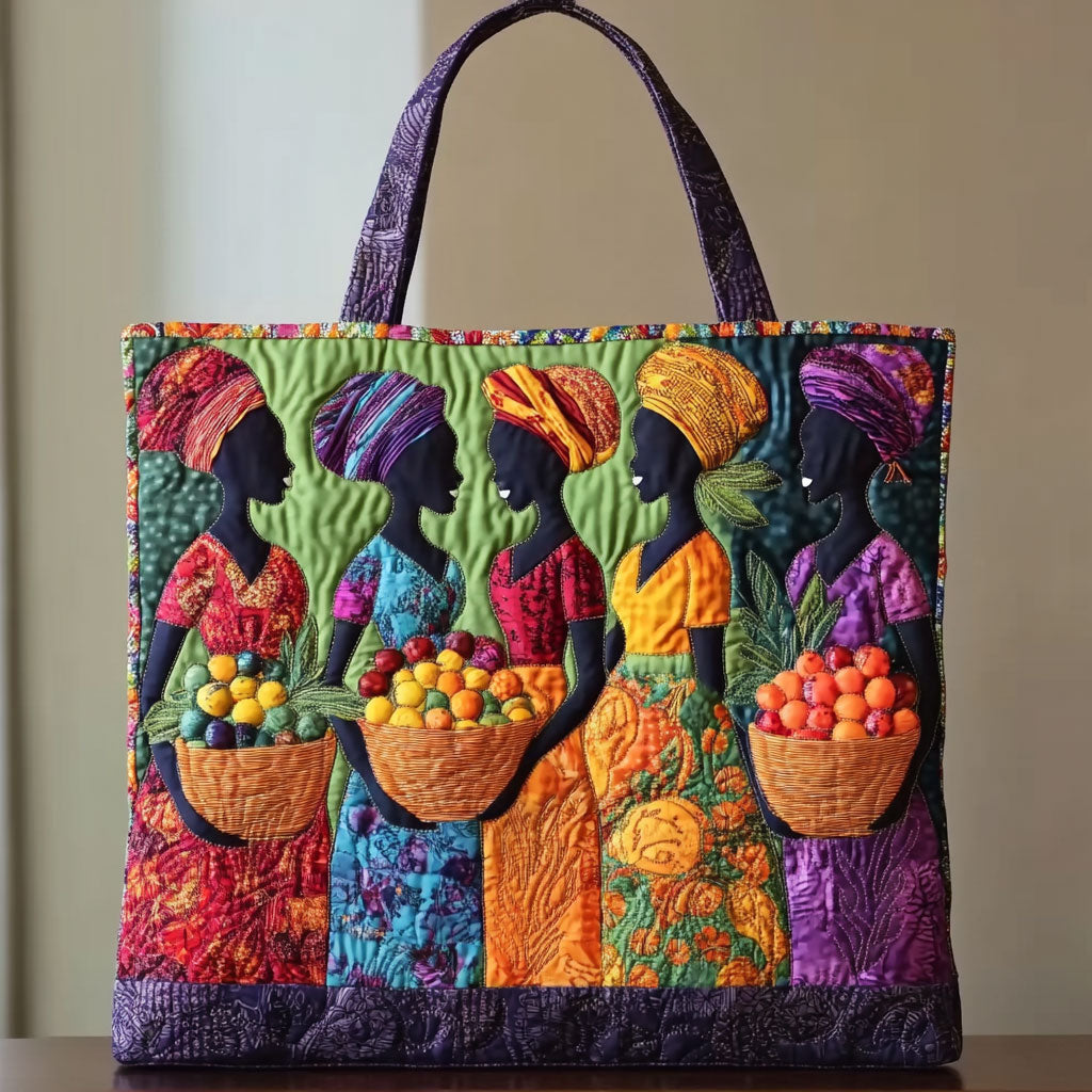 Bolso Tote Acolchado Esencia de Mujeres Africanas