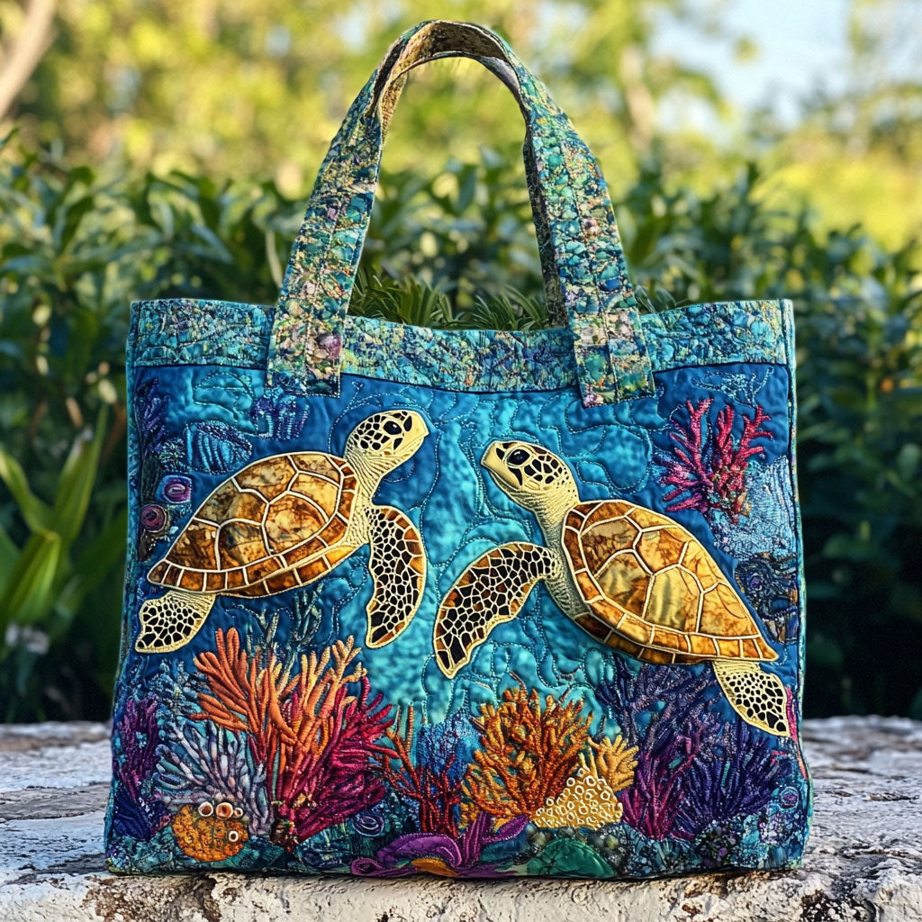 Bolsa Tote Acolchada Tortuga Eterna