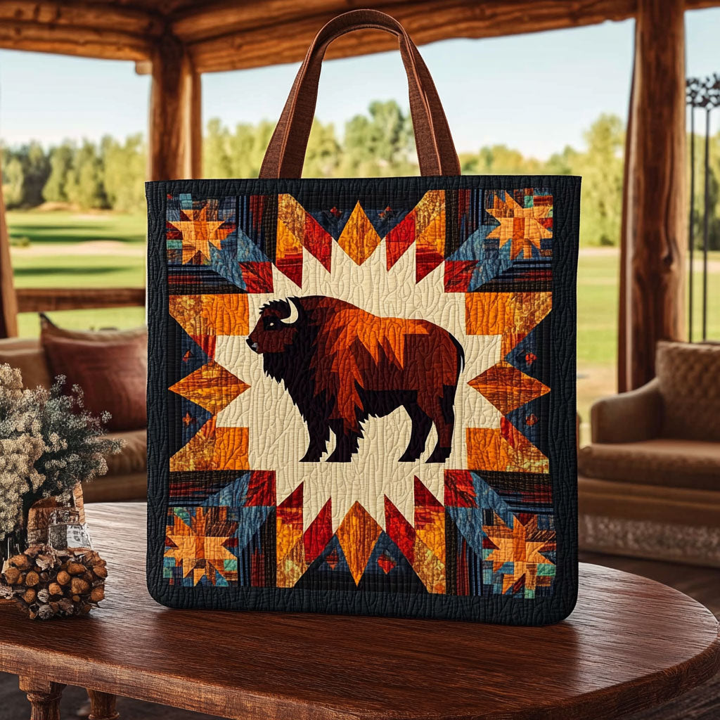 Bolsa Tote Acolchada Tribal Horizon Bison