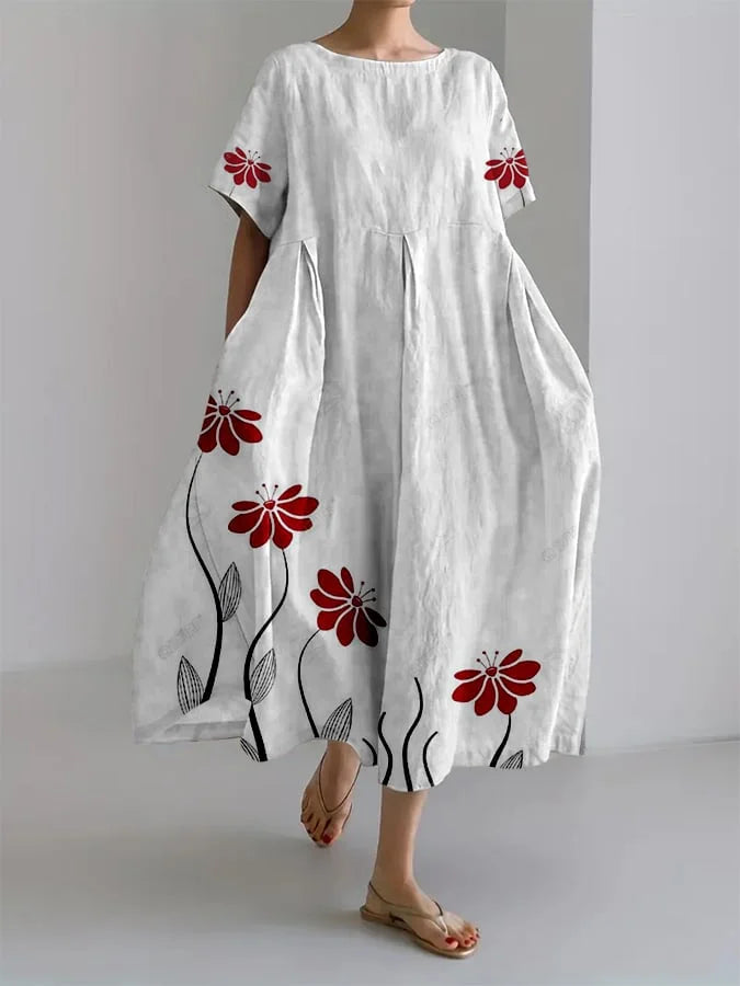 Andrea - Floral Relaxed Midi Dress