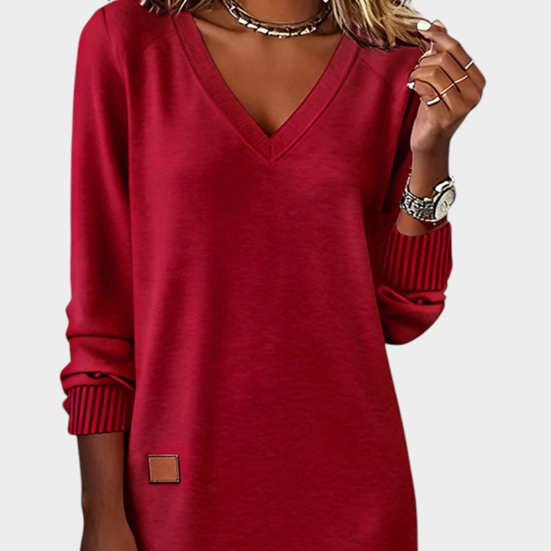 Fawn - V-Neck Midi Dress