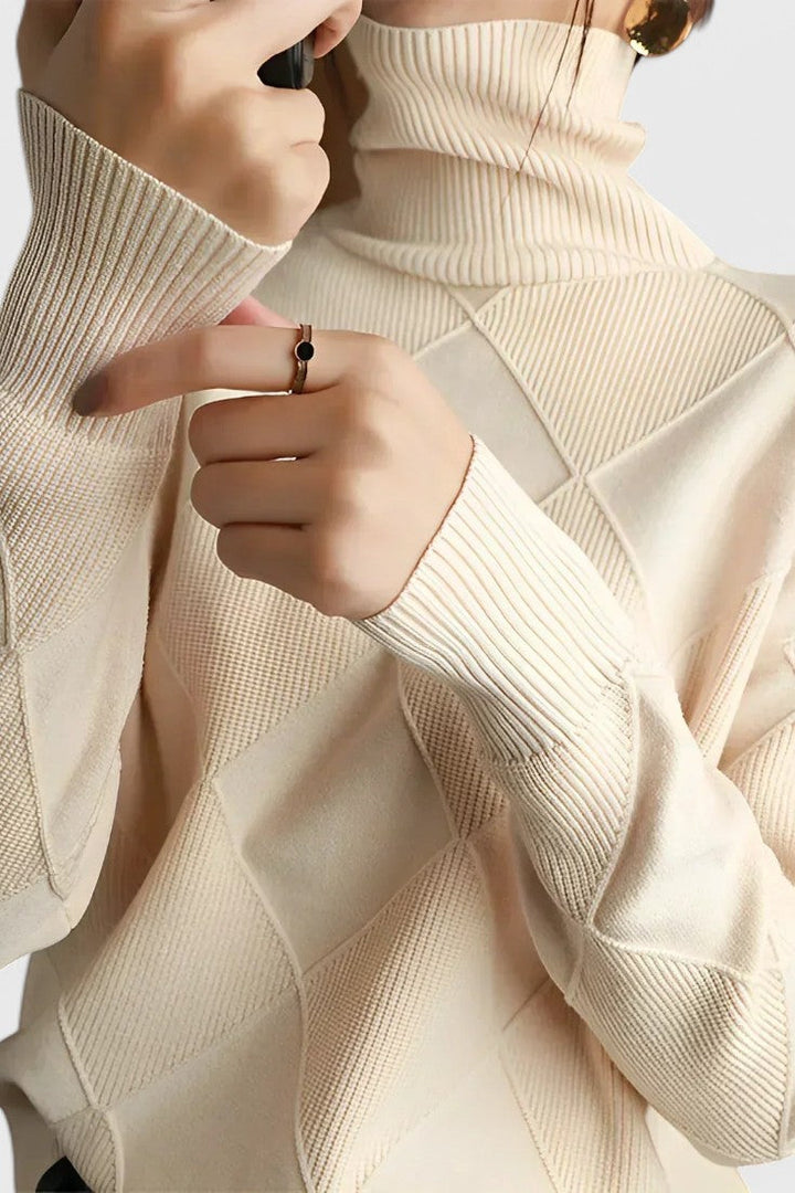 Stephanie - High-Neck Cashmere Cardigan
