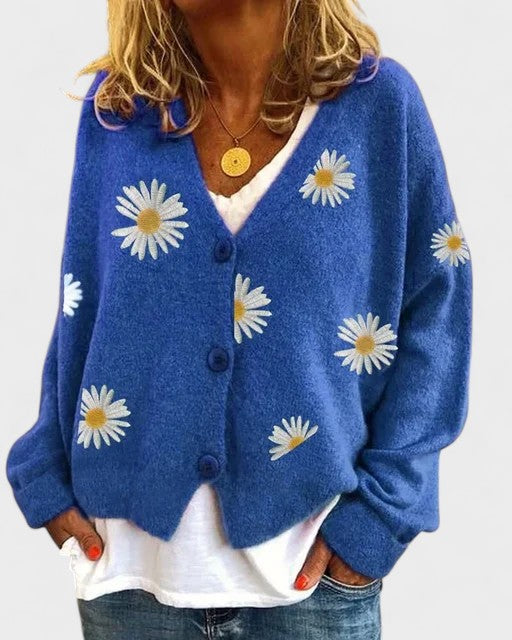 Robin - Embroidered Floral Cardigan