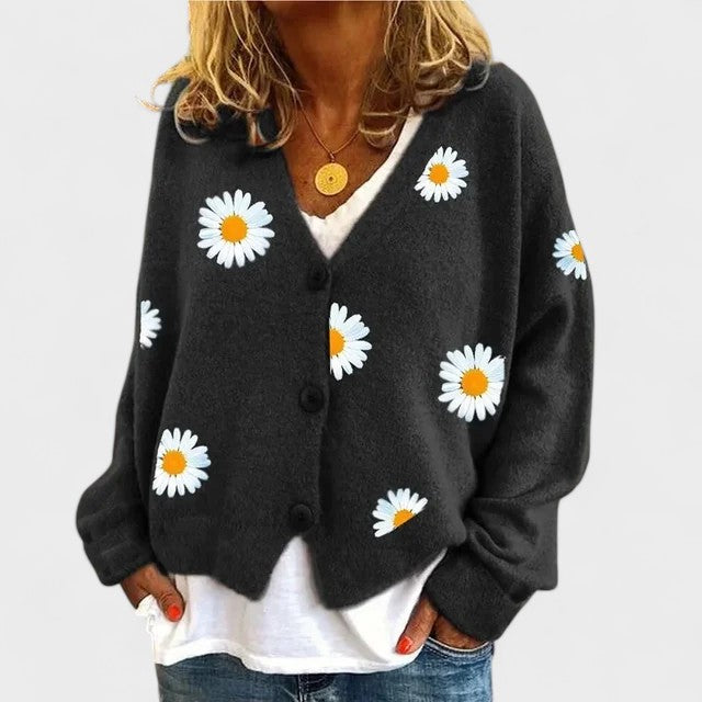 Robin - Embroidered Floral Cardigan