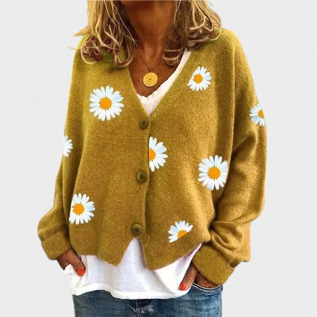 Robin - Embroidered Floral Cardigan