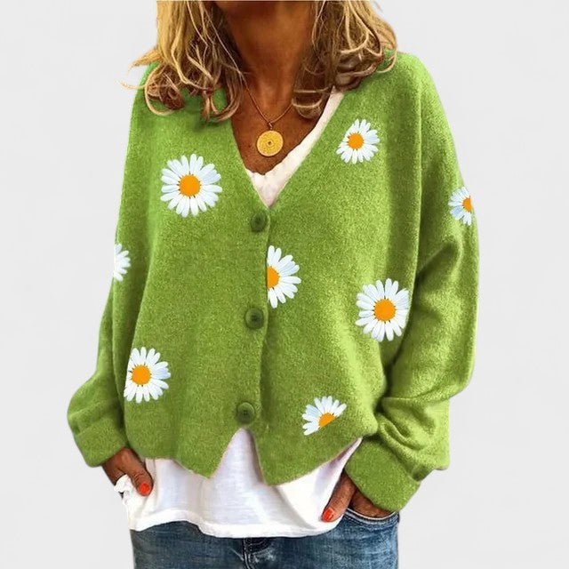 Robin - Embroidered Floral Cardigan