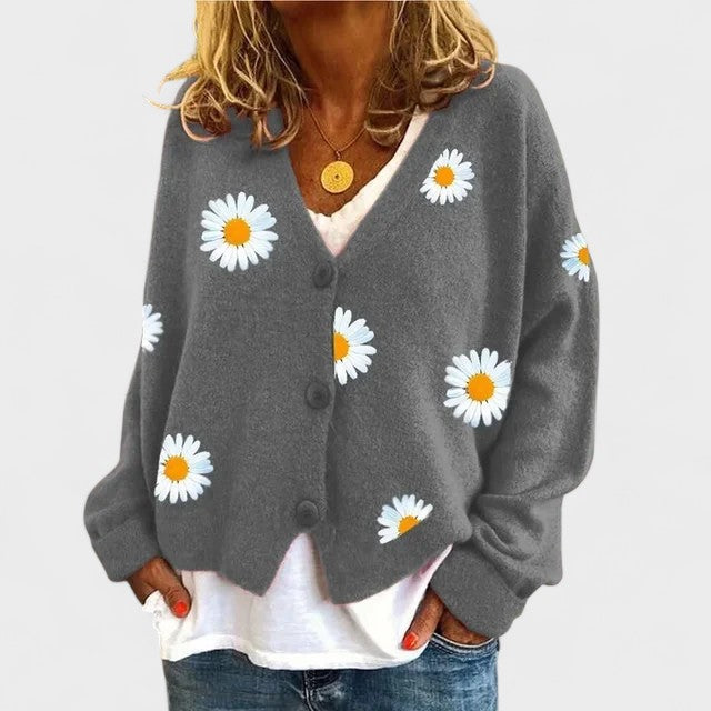 Robin - Embroidered Floral Cardigan