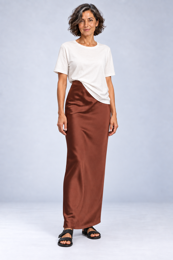 Avril - Satin Utility Maxi Skirt