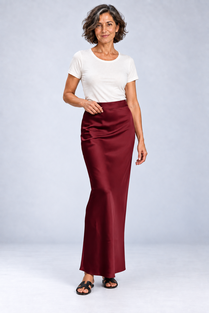 Avril - Satin Utility Maxi Skirt