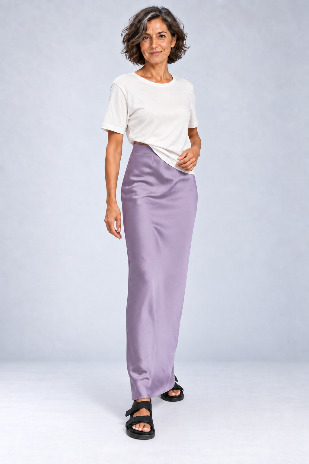 Avril - Satin Utility Maxi Skirt