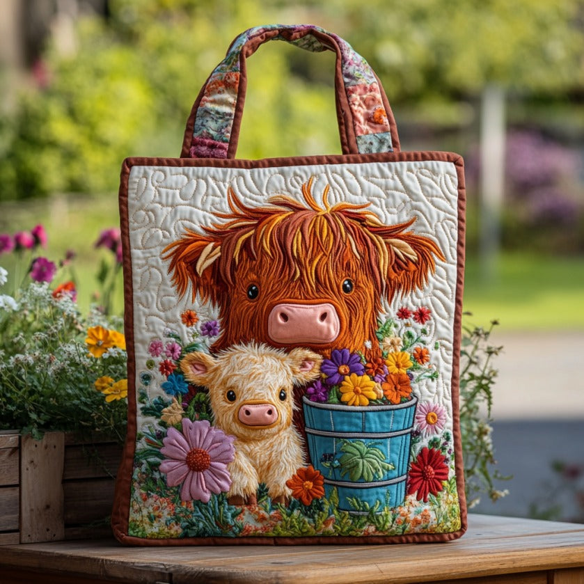 Bolso Tote Acolchado de Vaca de las Tierras Altas