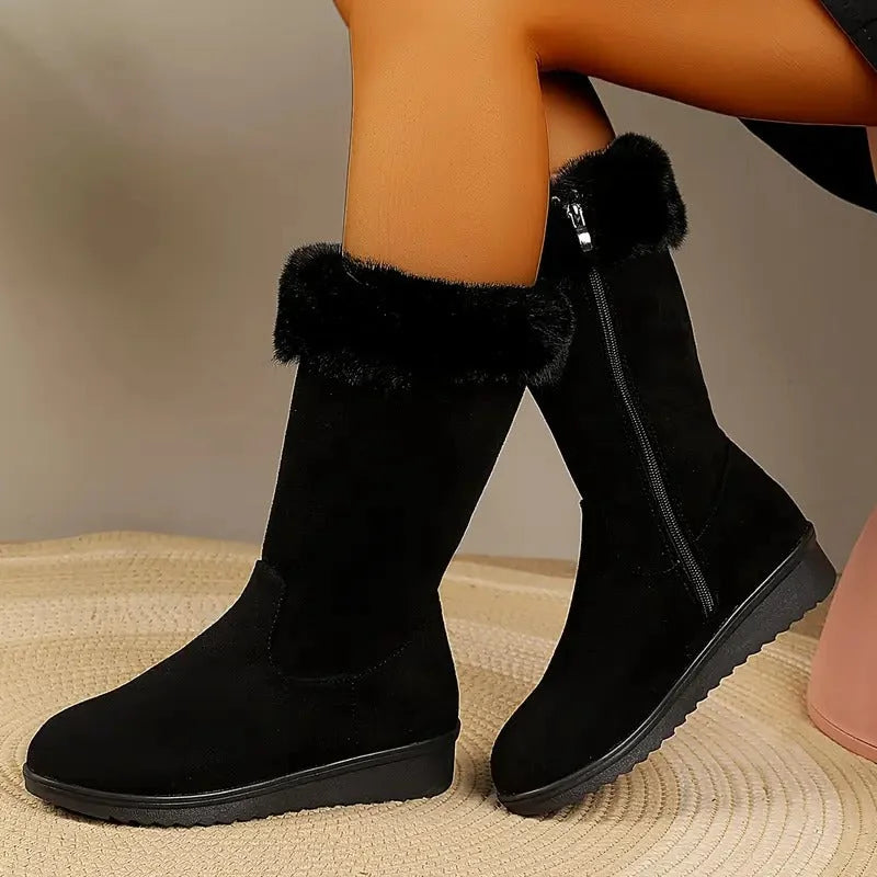 Brooke - Warm Tall Leather Boots for Everyday Comfort