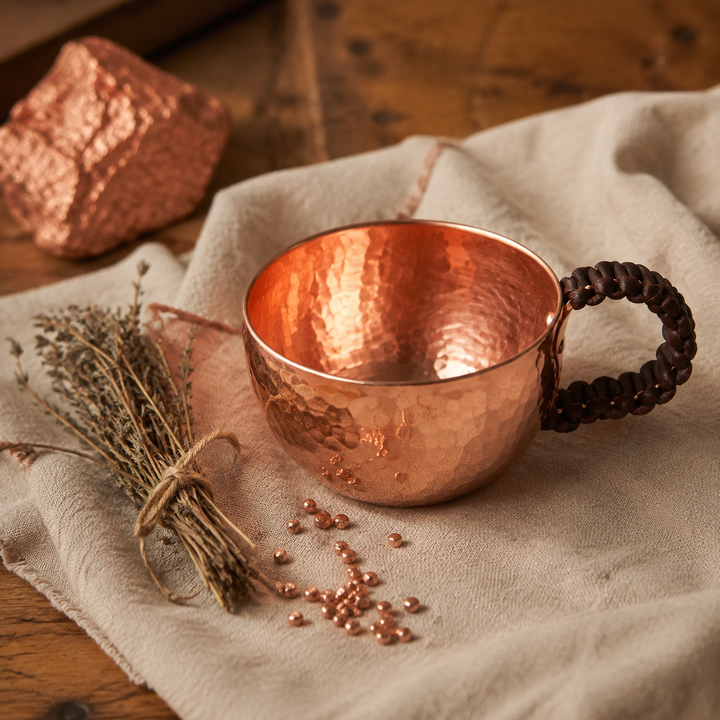 Handcrafted Hammered Copper Mug