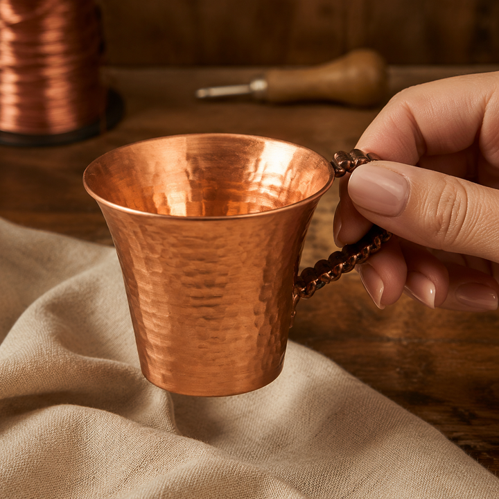 Hand-Forged Copper Coffee Mug