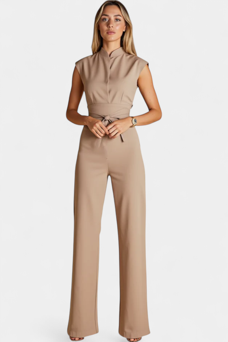 Audrina - Sleeveless Flared Jumpsuit
