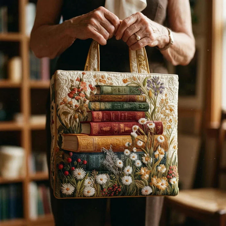 Bolsa Tote Acolchada - Patrón Floral
