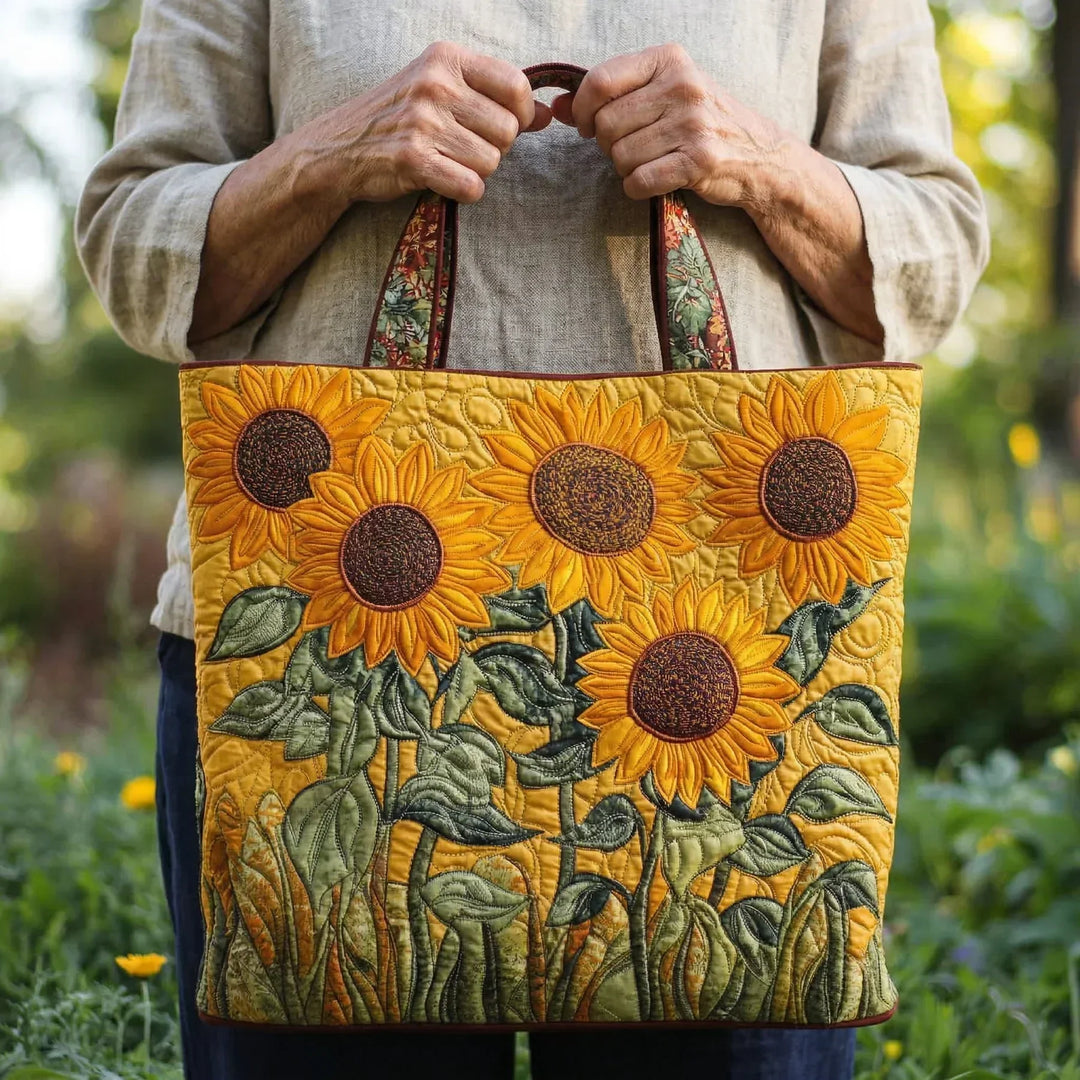 Bolsa Tote Acolchada - Girasoles