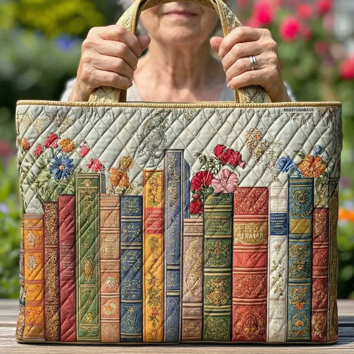 Bolsa Tote Acolchada - Biblioteca Encantada