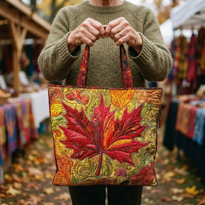 Bolsa Tote Acolchada - Arce al Atardecer