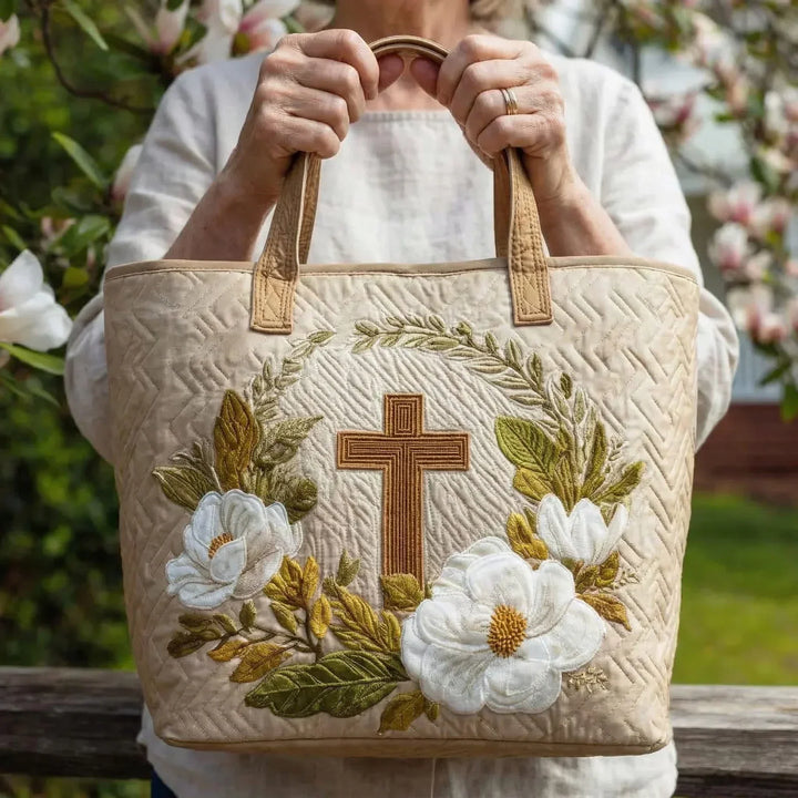 Bolso Tote Acolchado - Cruz Sagrada