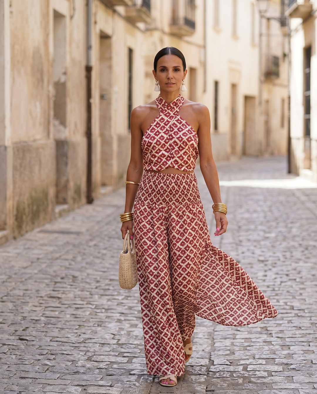 Gaia - Halter Top & Maxi Skirt Set