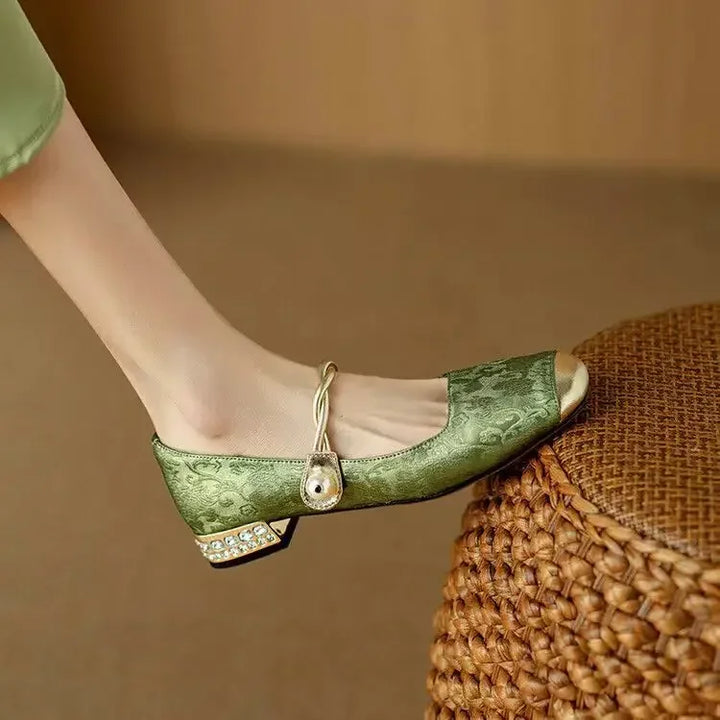 Rose - Pearl Detail Mary Jane Shoes