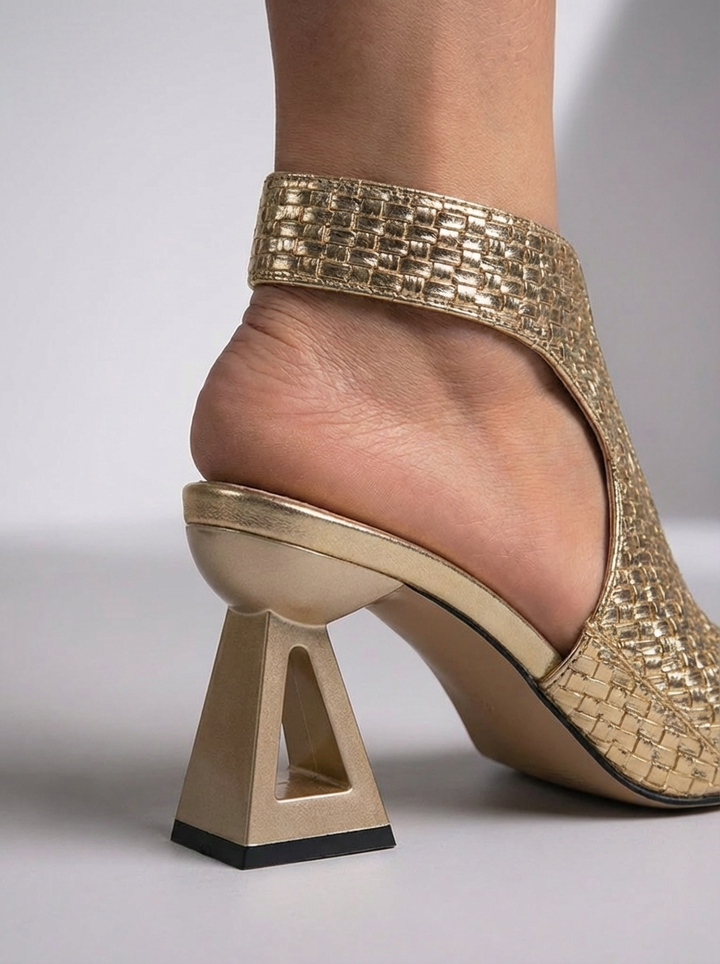 Teresa - Knit Block Heel Sandals